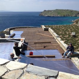 Κατασκευή με πολυκαρβονικά  για στεγανοποίηση & ανεμοπίεση